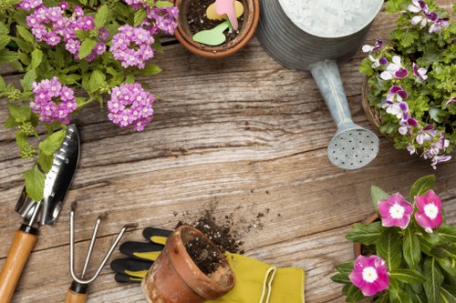 Gardeners in Southborough applying health and safety procedures